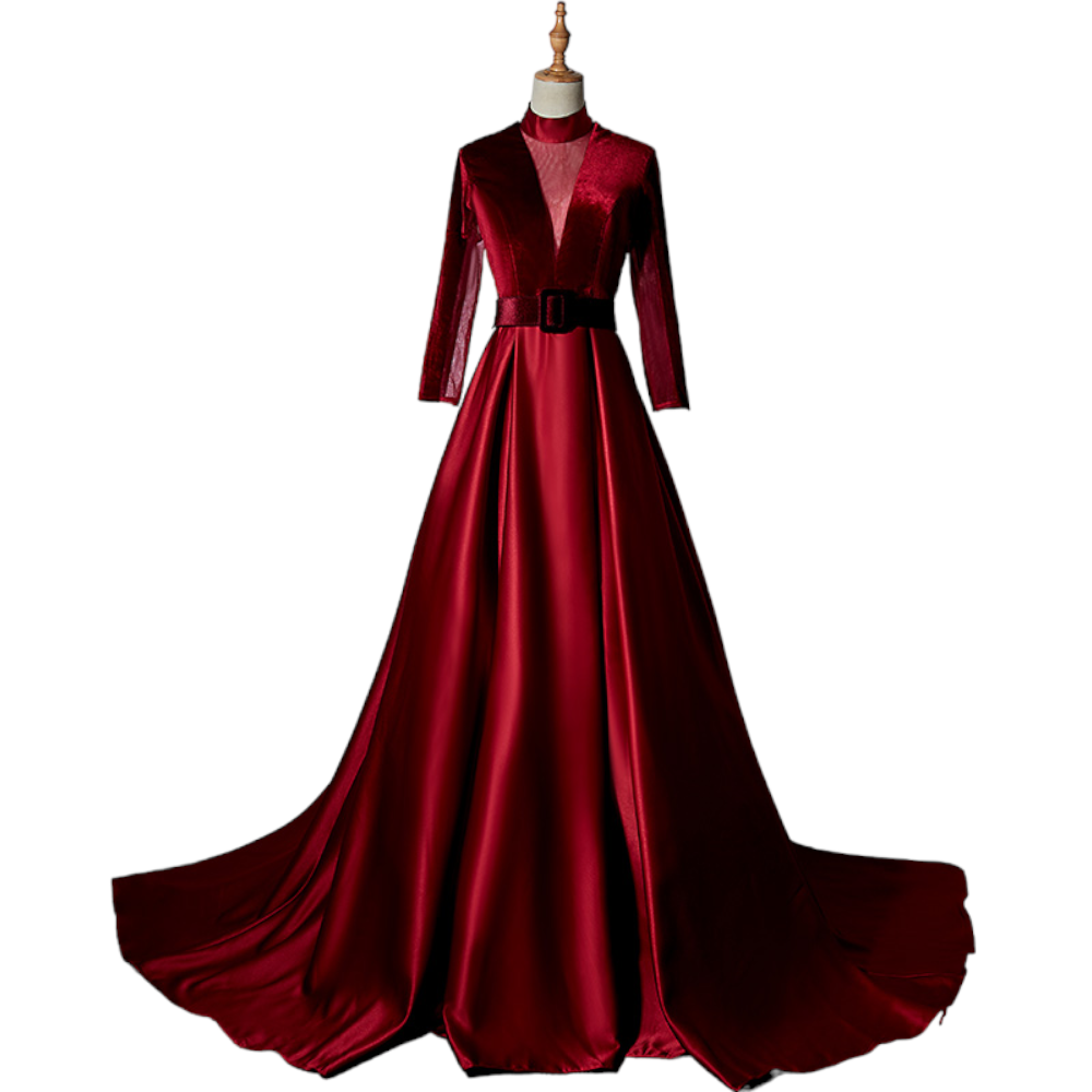 Plus Size Sexy Red Long Sleeve Gown Hello Curve