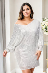 Plus Size Batwing Party Dress