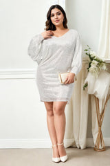 Plus Size Batwing Party Dress - full view