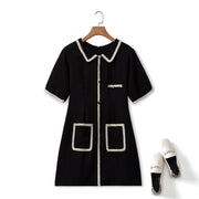 Plus Size Black Shift Shirt Dress