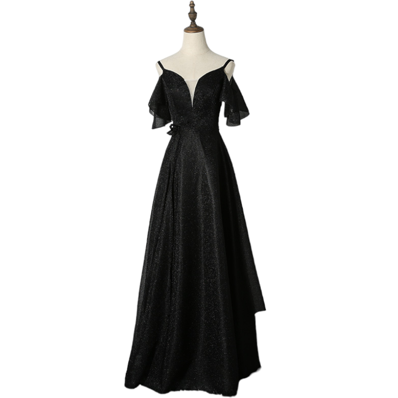 Plus Size Black Short Sleeve Off Shoulder Evening Dress Hello Curve