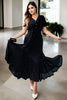 Paloma Plus Size Black V Neck Short Sleeve Mermaid Dress