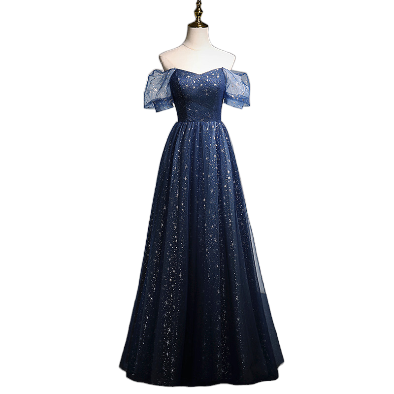 Plus Size Stars Tulle Navy Evening Dress Hello Curve