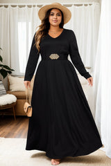 Plus Size Boho Dreamcatcher Maxi Dress - front view