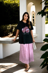 Plus Size Cherry Tee - With Matching Pink Skirt