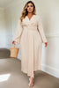 Esperanza Plus Size Cream Long Sleeve Dress