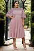 August Plus Size Pastel Pink Lace Dress