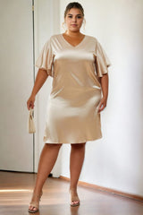 Plus Size Gold Shift Dress