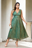 Kassidy Plus Size Green Empire Waist Cocktail Dress