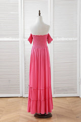 Ausha Plus Size Hot Pink Maxi Dress