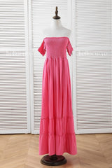 Ausha Plus Size Hot Pink Maxi Dress