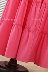 Ausha Plus Size Hot Pink Maxi Dress