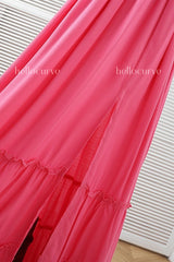 Ausha Plus Size Hot Pink Maxi Dress