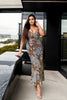 Soleil Plus Size Leopard Print Maxi Dress