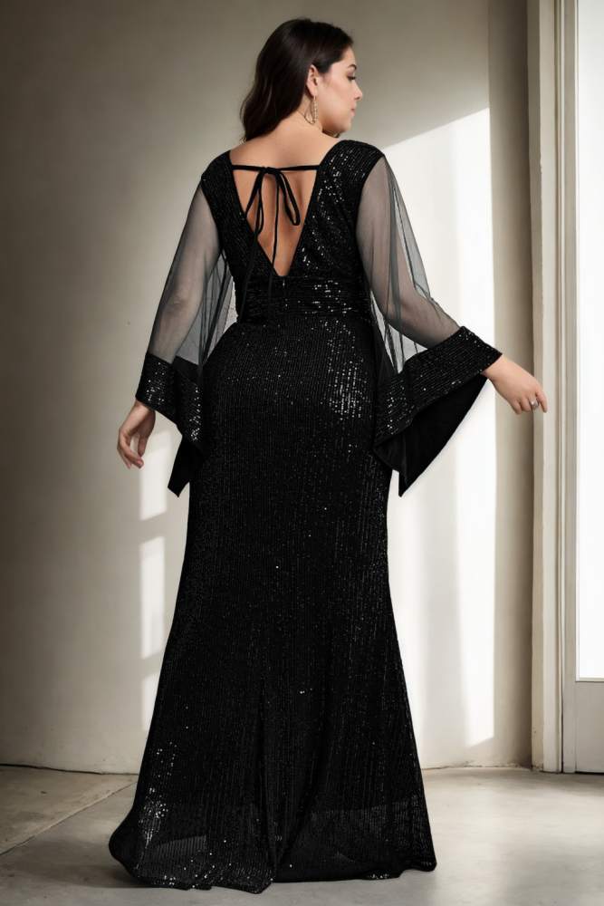 Thérèse Plus Size Long Sleeve Evening Dress Hello Curve 3634