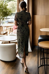 Plus Size Modern Cheongsam - back view