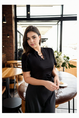 Cadence Plus Size Black Modern Qipao