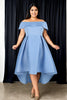 Sapphire Plus Size Pastel Blue Bardot Dress