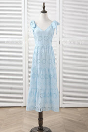 Plus Size Pastel Blue Lace Dress