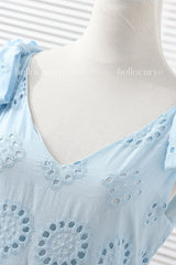 Danica Plus Size Pastel Blue Lace Dress