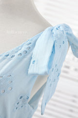 Danica Plus Size Pastel Blue Lace Dress