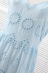 Danica Plus Size Pastel Blue Lace Dress