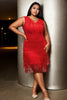 Brixley Plus Size Red Flapper Dress