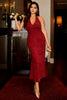 Nyra Plus Size Red Halter Dress