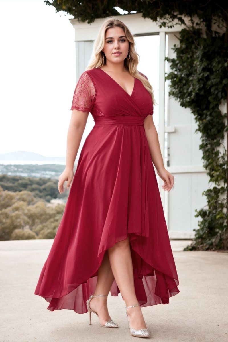 Plus size red clothing hotsell