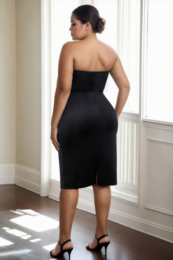 Plus size black tube dress hotsell