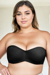 Plus Size Seamless Strapless Tube Bra