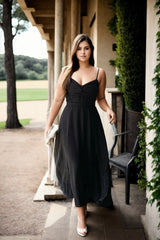 Plus Size Black Sexy Maxi Dress - Artistic Shot