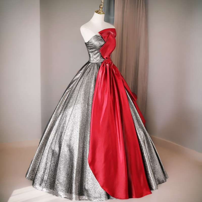 Luz Plus Size Silver Ball Gown– Hello Curve