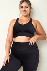 Plus Size Sports Bra - Black