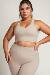 Plus Size Sports Bra - Beige