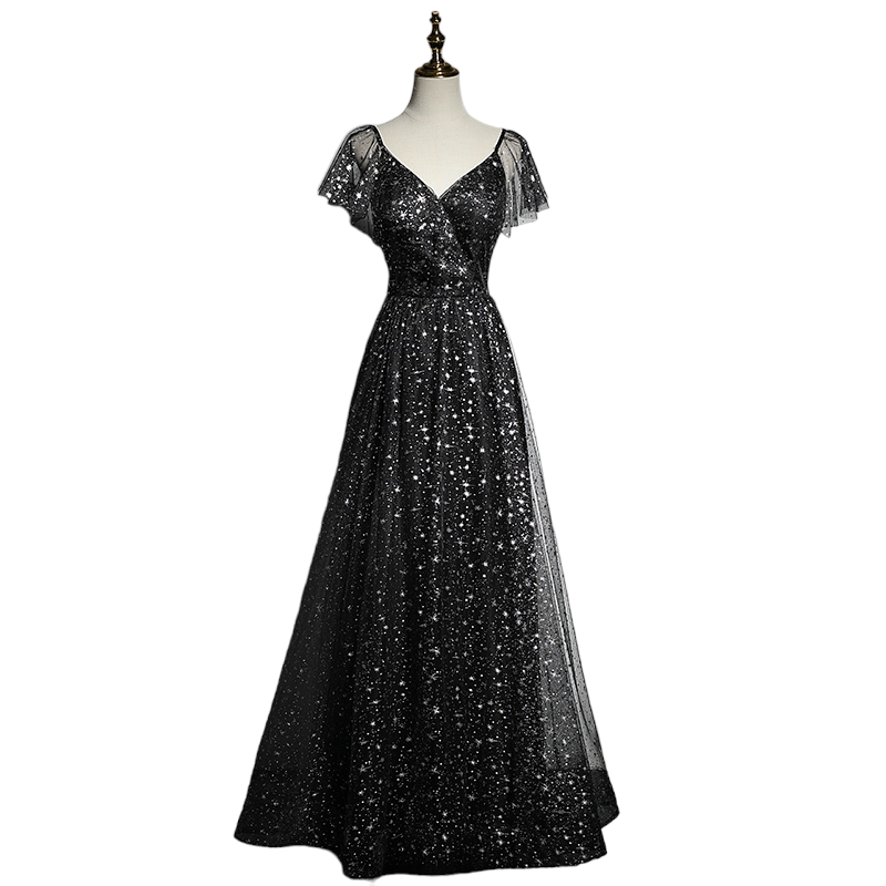 Plus Size Stars Black Formal Maxi Dress Hello Curve