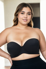 Plus Size Strapless Bra - black