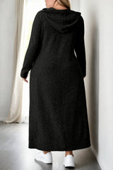 plus size sweater hoody dress back view