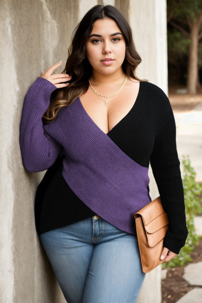 Plus size wrap sweater best sale