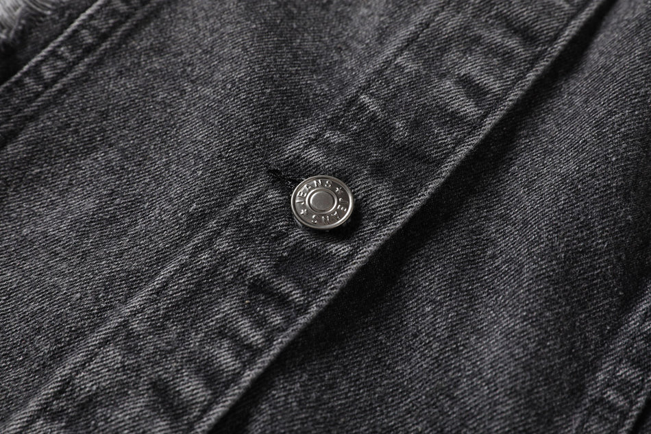 Plus Size Basic Denim Jacket - Black – Curvy Sense
